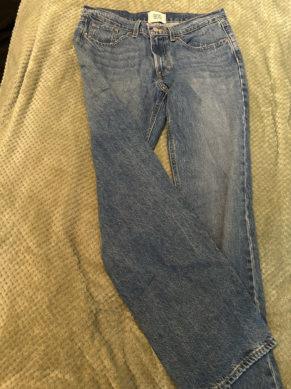 BDG Straight Fit Denim Jeans in Medium Blue